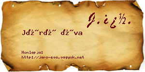 Járó Éva névjegykártya
